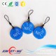 Epoxi PVC RFID llavero llavero NTAG215 cuerda negra de la etiqueta con la etiqueta NFC